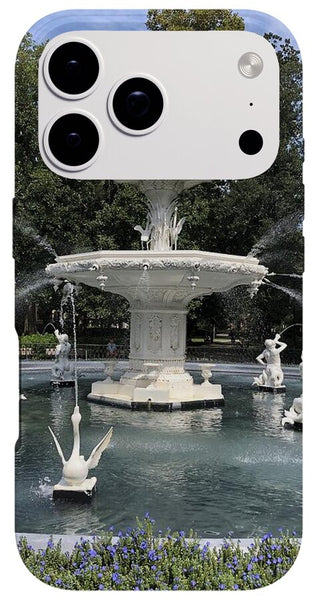 Forsythe Park Fountain Savannah Georgia - Phone Case