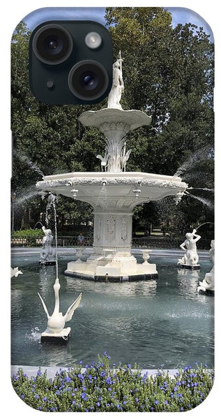 Forsythe Park Fountain Savannah Georgia - Phone Case