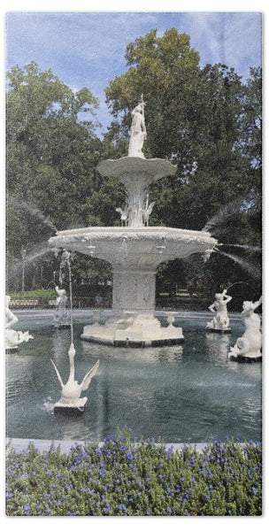 Forsythe Park Fountain Savannah Georgia - Bath Towel