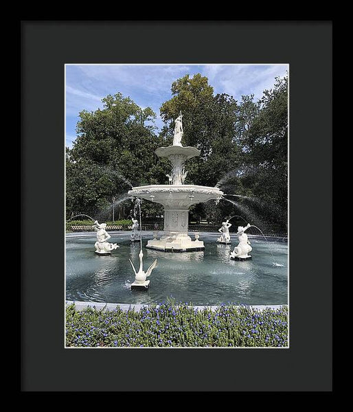 Forsythe Park Fountain Savannah Georgia - Framed Print