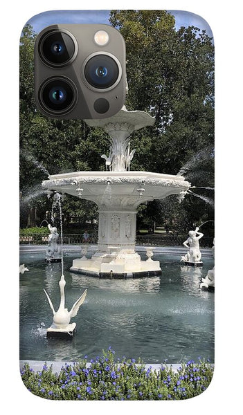 Forsythe Park Fountain Savannah Georgia - Phone Case