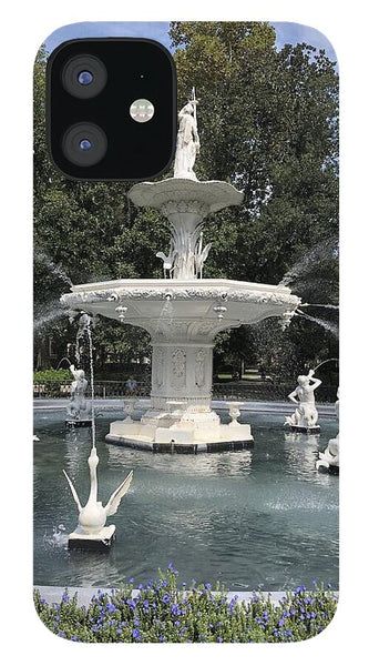 Forsythe Park Fountain Savannah Georgia - Phone Case