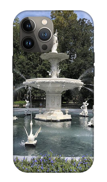 Forsythe Park Fountain Savannah Georgia - Phone Case