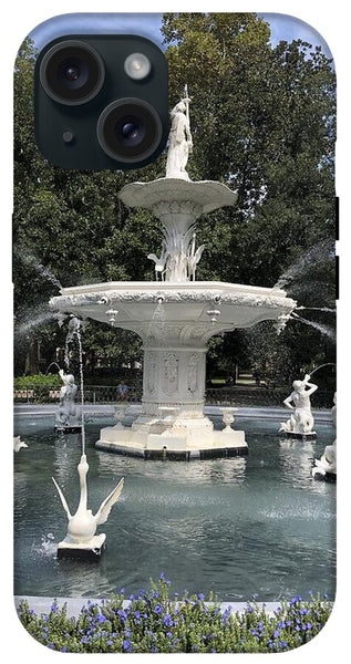 Forsythe Park Fountain Savannah Georgia - Phone Case