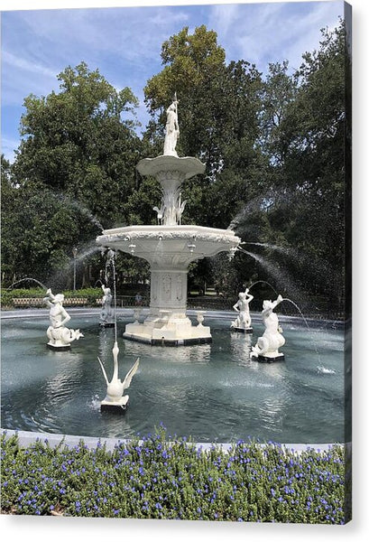 Forsythe Park Fountain Savannah Georgia - Acrylic Print