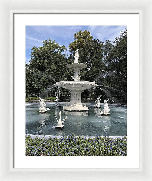 Forsythe Park Fountain Savannah Georgia - Framed Print