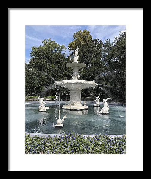 Forsythe Park Fountain Savannah Georgia - Framed Print