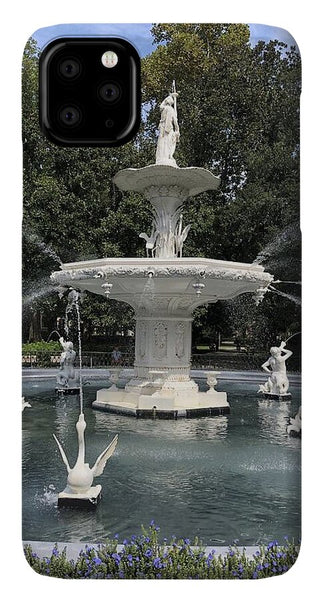 Forsythe Park Fountain Savannah Georgia - Phone Case