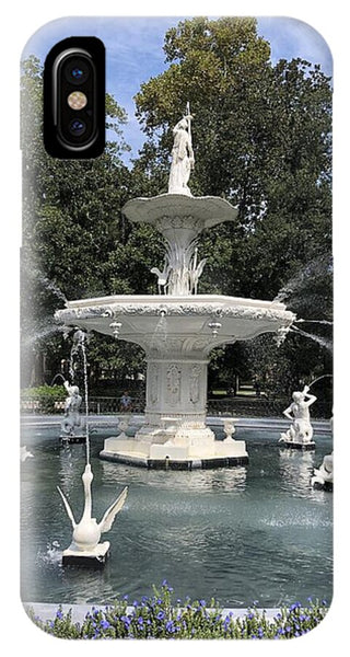 Forsythe Park Fountain Savannah Georgia - Phone Case