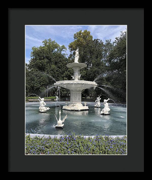 Forsythe Park Fountain Savannah Georgia - Framed Print