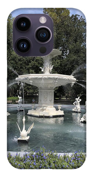 Forsythe Park Fountain Savannah Georgia - Phone Case