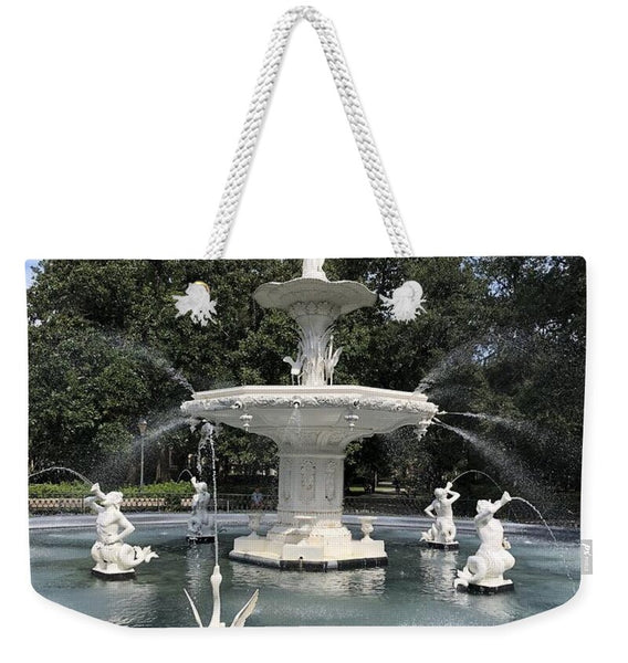 Forsythe Park Fountain Savannah Georgia - Weekender Tote Bag
