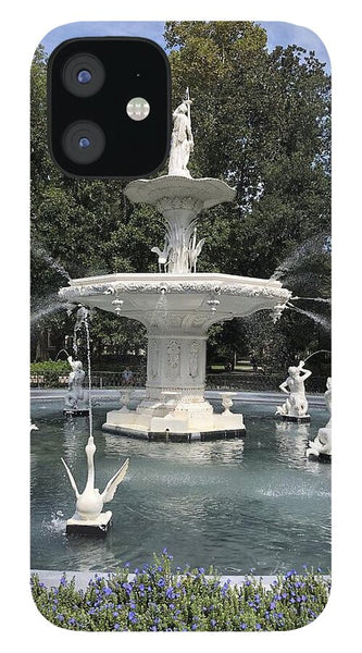 Forsythe Park Fountain Savannah Georgia - Phone Case