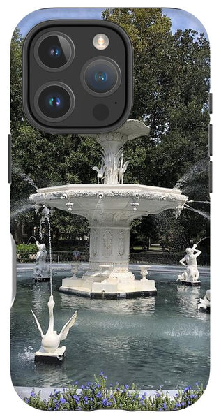 Forsythe Park Fountain Savannah Georgia - Phone Case