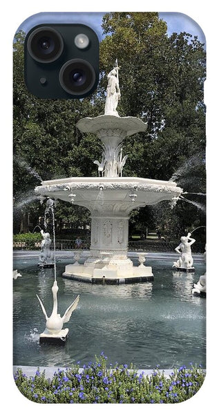 Forsythe Park Fountain Savannah Georgia - Phone Case