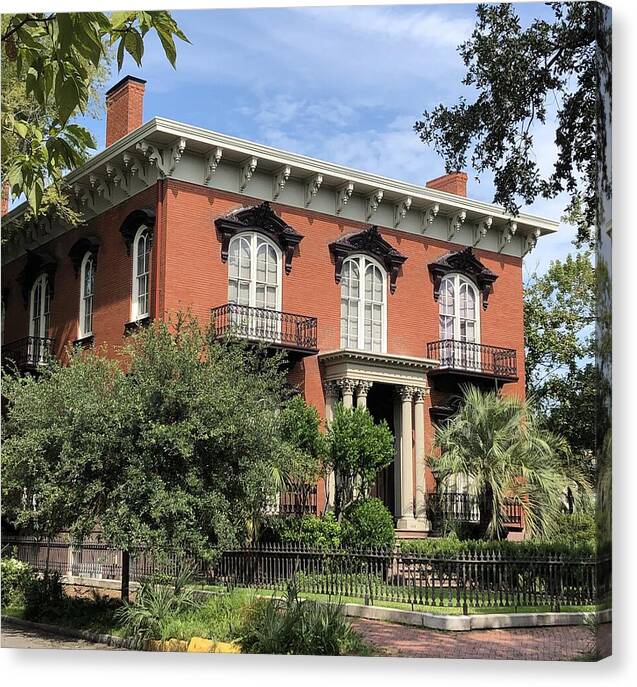Historic Red Brick Mansion - Canvas Print
