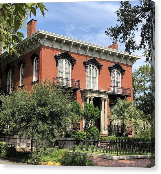 Historic Red Brick Mansion - Canvas Print