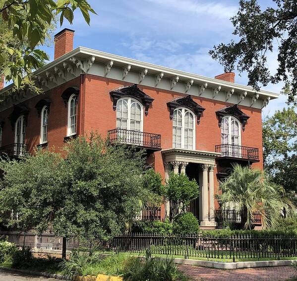 Historic Red Brick Mansion - Art Print