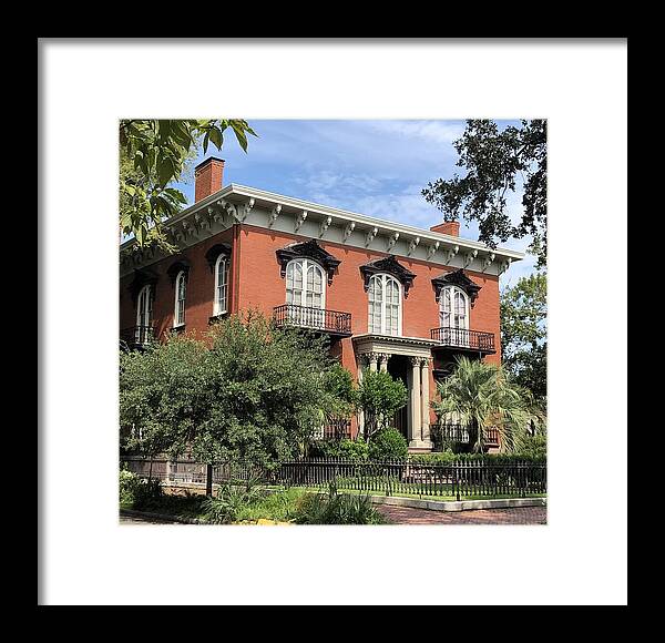 Historic Red Brick Mansion - Framed Print