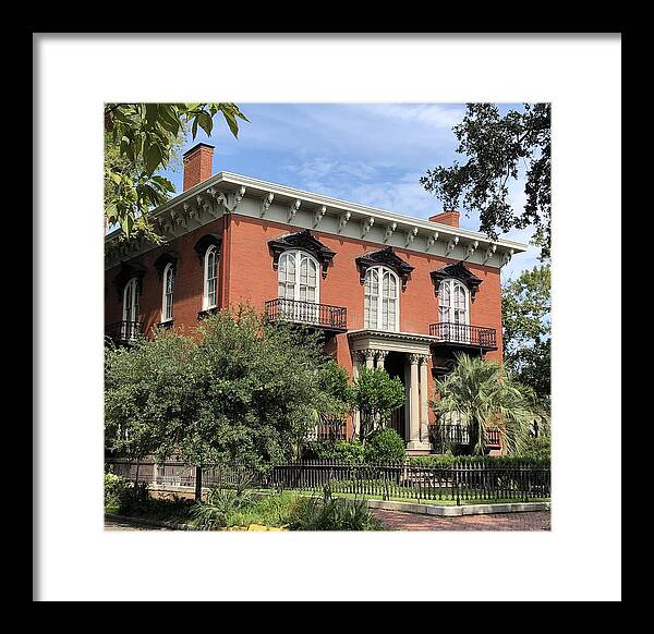 Historic Red Brick Mansion - Framed Print