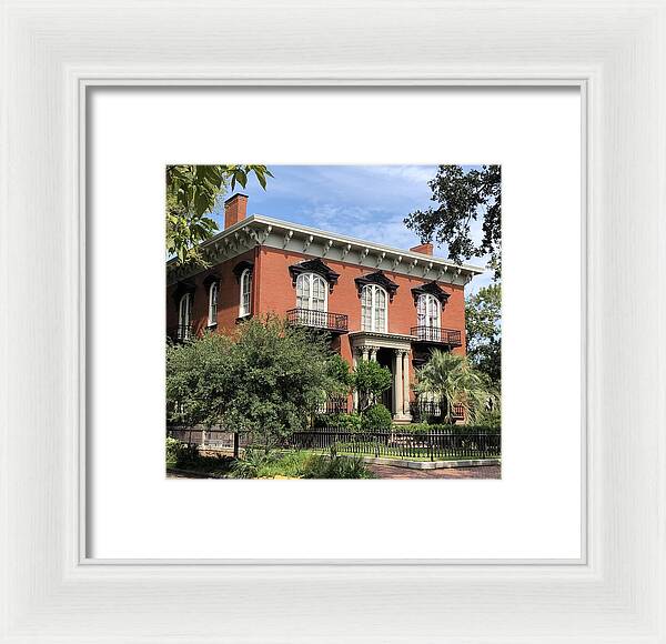 Historic Red Brick Mansion - Framed Print