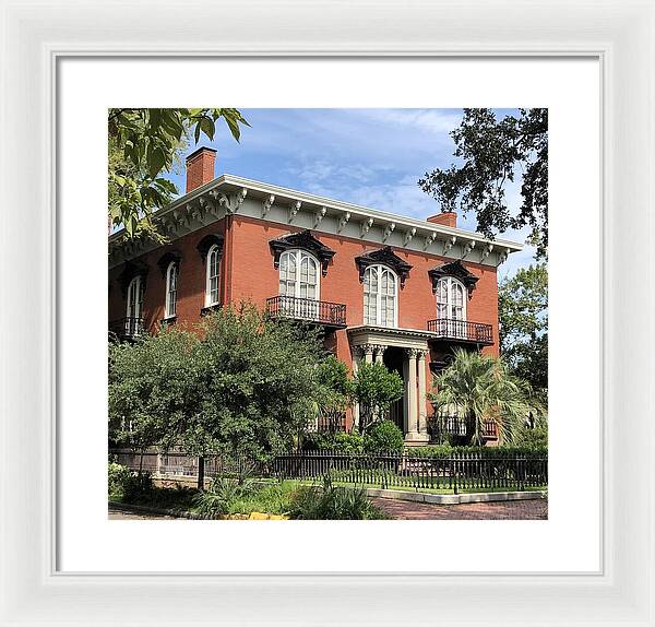 Historic Red Brick Mansion - Framed Print