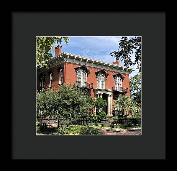 Historic Red Brick Mansion - Framed Print