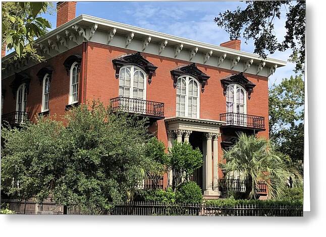 Historic Red Brick Mansion - Greeting Card