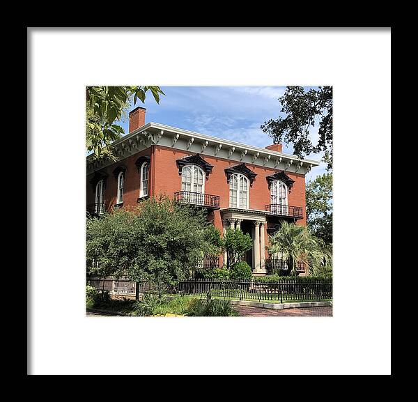 Historic Red Brick Mansion - Framed Print