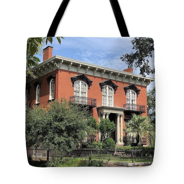 Historic Red Brick Mansion - Tote Bag