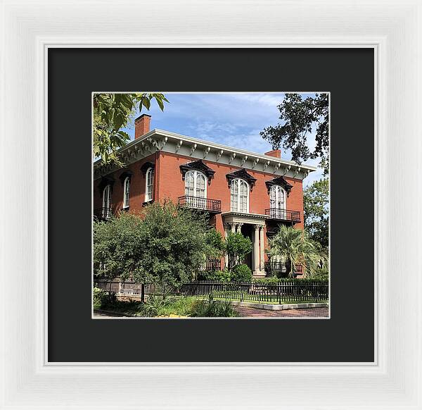Historic Red Brick Mansion - Framed Print