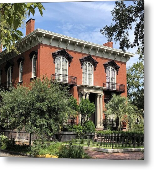 Historic Red Brick Mansion - Metal Print