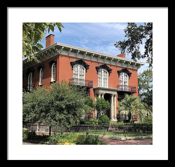 Historic Red Brick Mansion - Framed Print