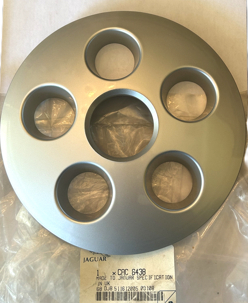JAGUAR XJ6 XJ40 NOS SILVER HUBCAP CAC6438 FOR ALLOY WHEELS