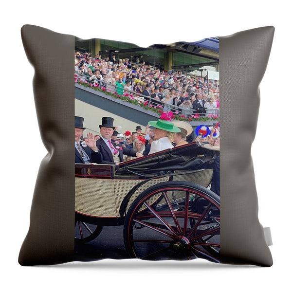 Royal Procession with Elegant Attire at the Ascott - Throw Pillow