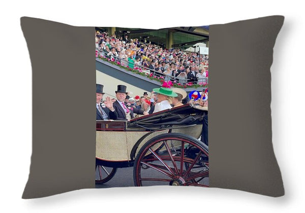 Royal Procession with Elegant Attire at the Ascott - Throw Pillow
