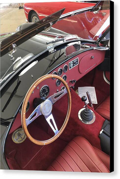 Shelby Cobra Sports Car interior - Canvas Print
