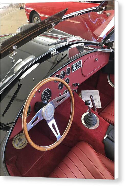 Shelby Cobra Sports Car interior - Canvas Print