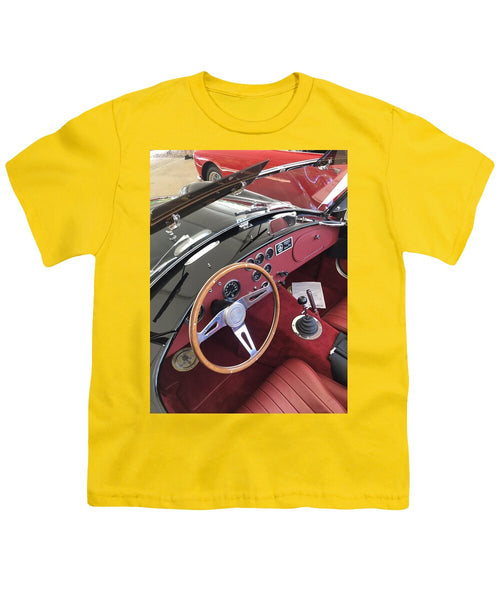 Shelby Cobra Sports Car interior - Youth T-Shirt
