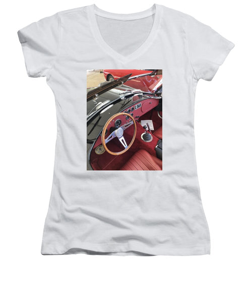 Shelby Cobra Sports Car interior - Women's V-Neck