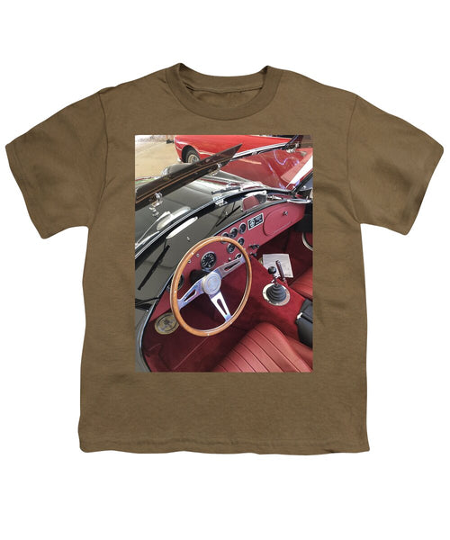 Shelby Cobra Sports Car interior - Youth T-Shirt