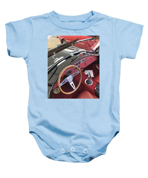 Shelby Cobra Sports Car interior - Baby Onesie