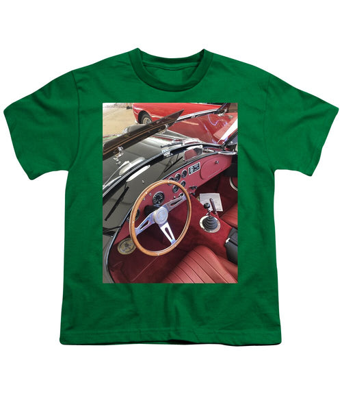 Shelby Cobra Sports Car interior - Youth T-Shirt