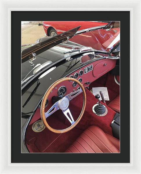 Shelby Cobra Sports Car interior - Framed Print