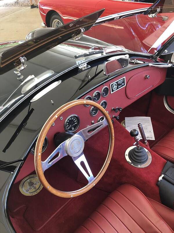 Shelby Cobra Sports Car interior - Art Print