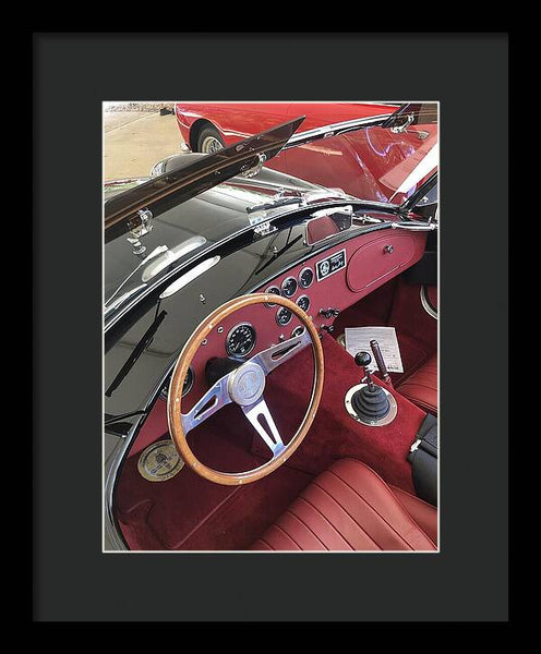 Shelby Cobra Sports Car interior - Framed Print