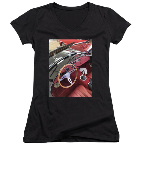 Shelby Cobra Sports Car interior - Women's V-Neck