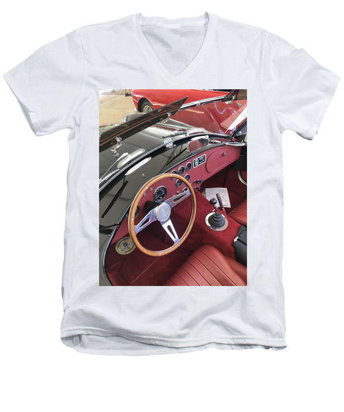 Shelby Cobra Sports Car interior - Men's V-Neck T-Shirt
