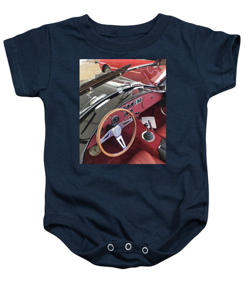 Shelby Cobra Sports Car interior - Baby Onesie