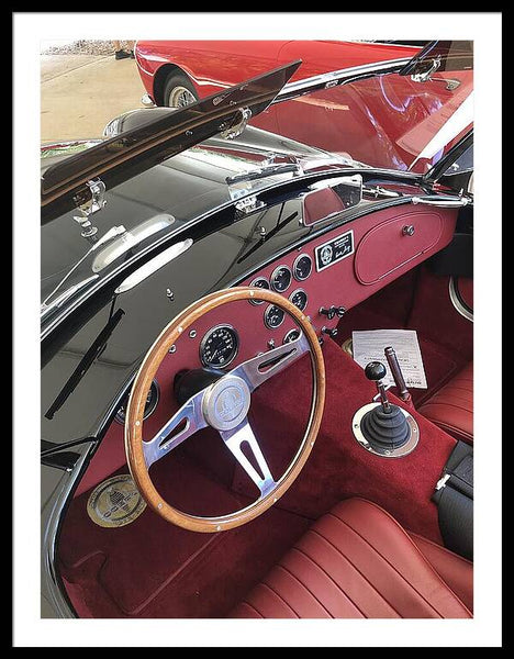 Shelby Cobra Sports Car interior - Framed Print